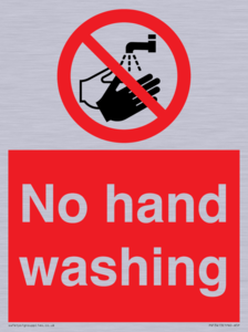 No hand washing